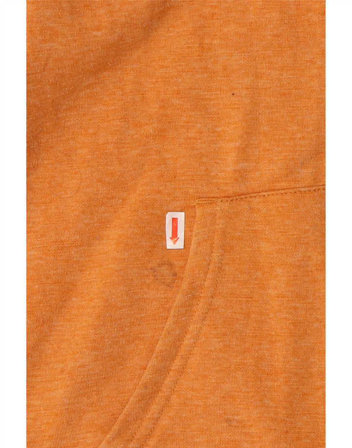 QUIKSILVER Dame Hættetrøje Sweater UK 14 Stor Orange Colourblock Bomuld