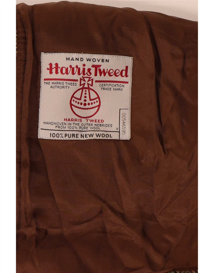 Harris Tweed Herre Blazer Jacket UK 44 2XL Brown Herringbone Classic
