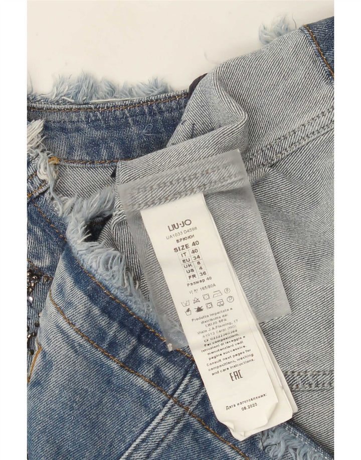 Liu Jo Womens Crop denimjakke UK 8 Small Blue Cotton