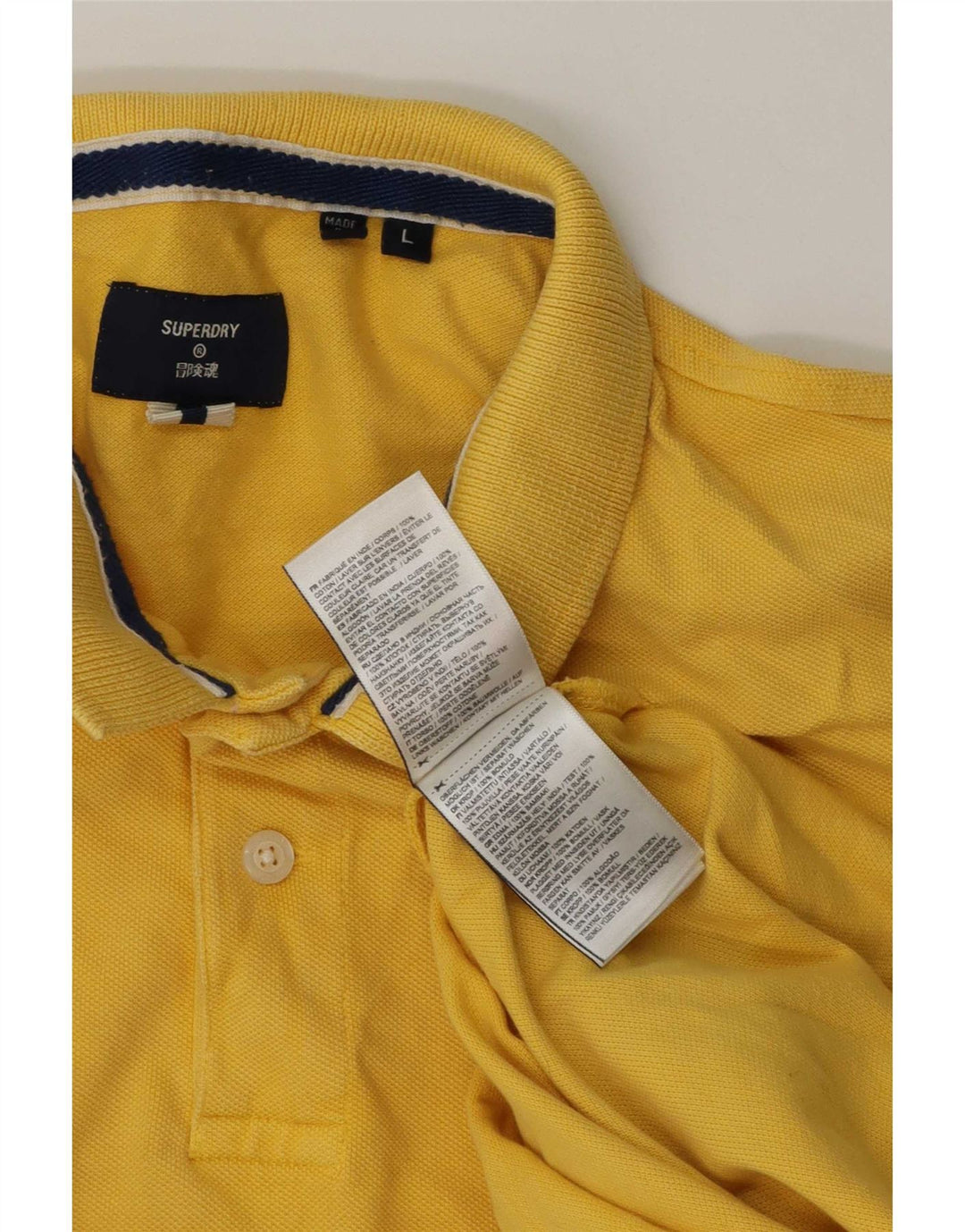 Superdry Poloshirt til mænd Stor gul bomuld