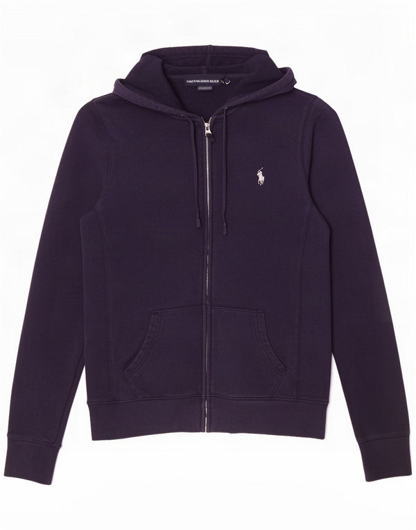 Ralph Lauren Dame Hættetrøje Sweater UK 12 Medium Navy Blue Bomuld