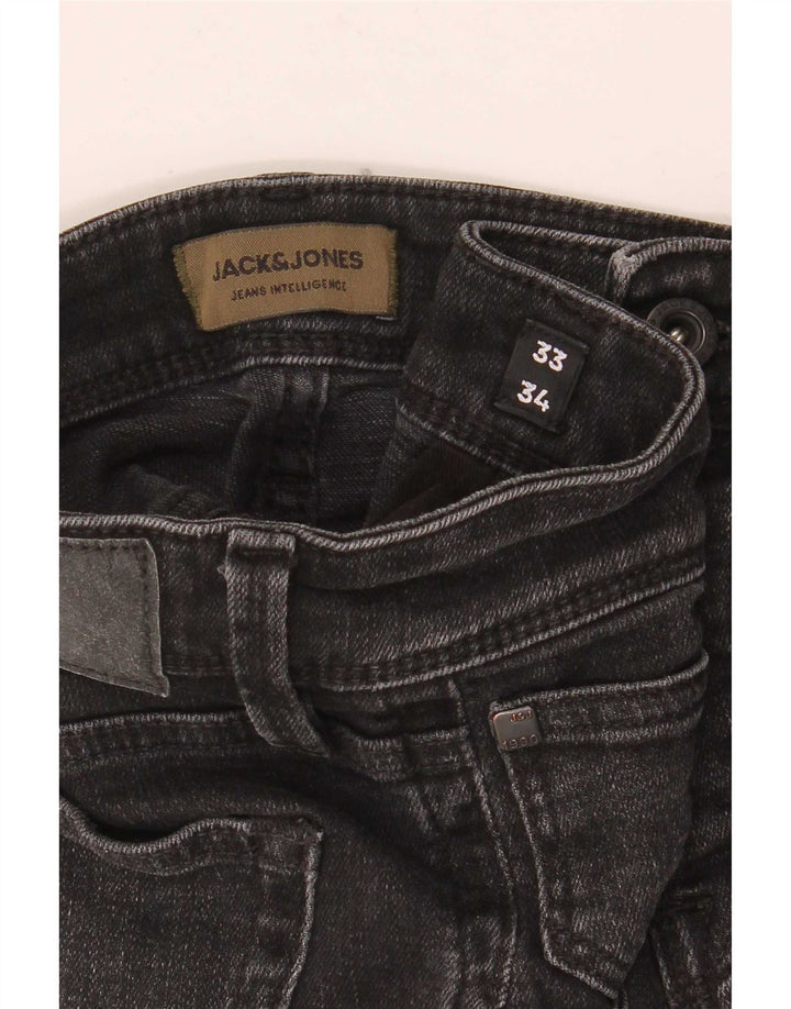Jack & Jones Herre GLENN Slim Jeans W33 L34 Sort