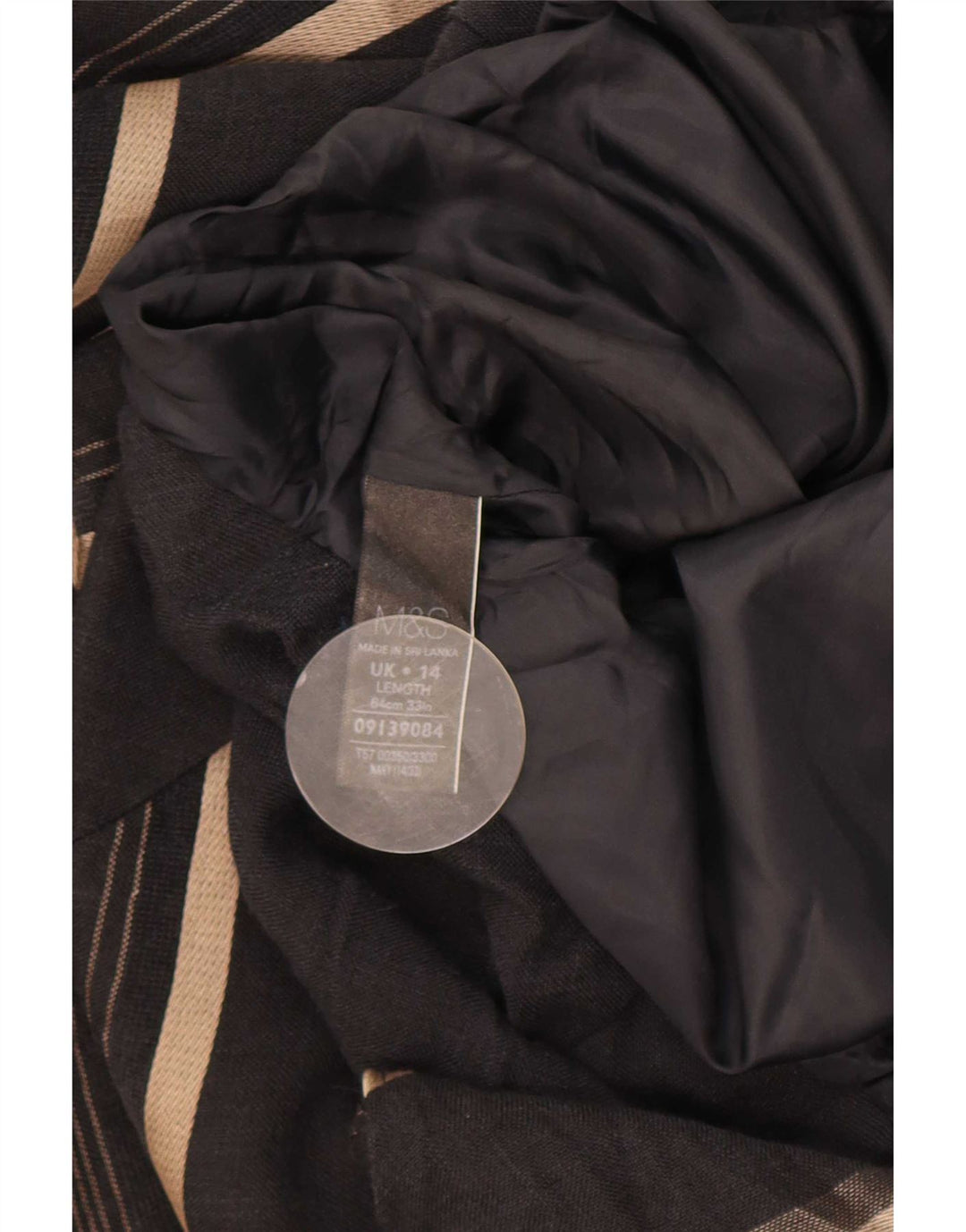 Marks & Spencer A-line nederdel til kvinder UK 14 Medium W30 Marineblå stribet