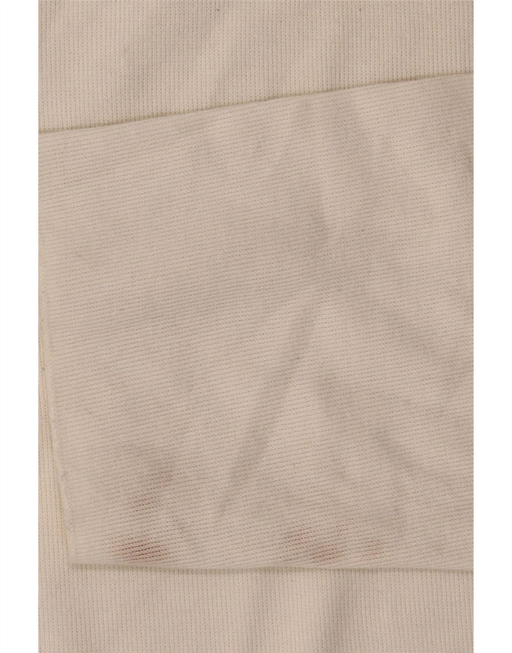 Zara Womens Oversized Crop Top Langærmet UK 14 Medium White Bomuld