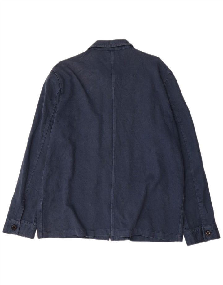 Nudie Jeans Herre Utility Jacket UK 40 Large Blue Cotton