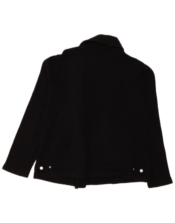 Laura Ashley Dame Full Zip Blazer Jacket UK 18 XL Sort lammeuld
