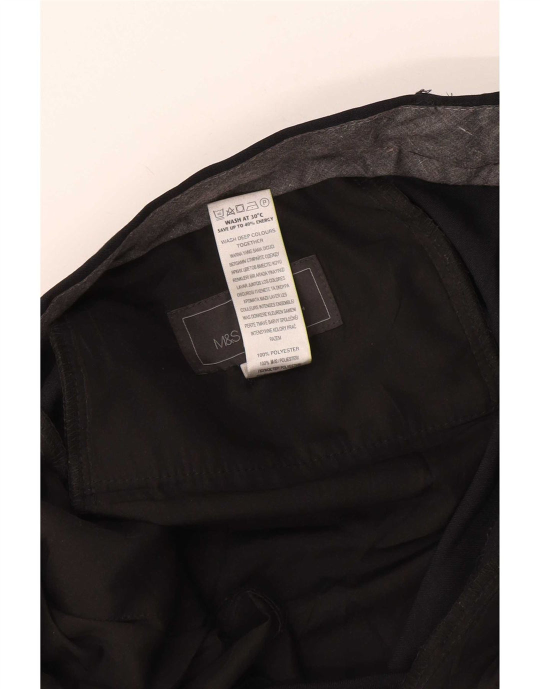 Marks & Spencer Herre Regular Fit Suit Bukser W36 L33 Marineblå polyester