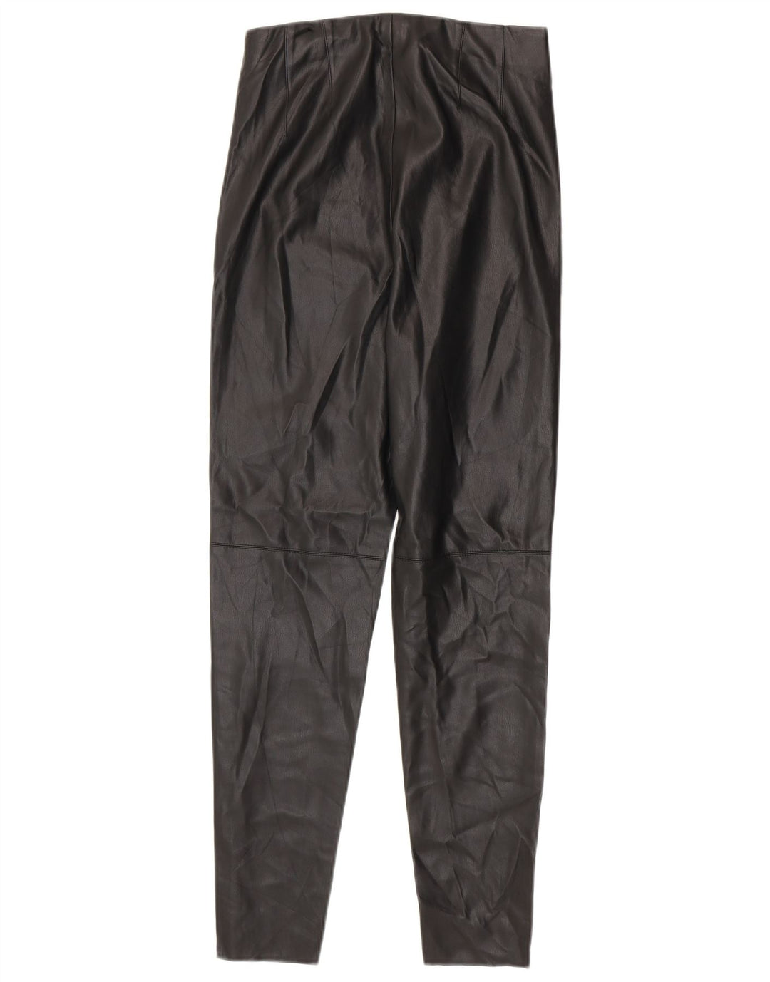 Zara Dame imiteret læder Leggings Medium W28 L27 Sort polyurethan