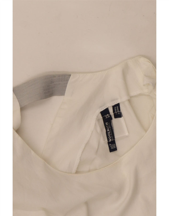 Woolrich Womens Oversized Ærmeløs Shift Dress UK 6 XS Hvid