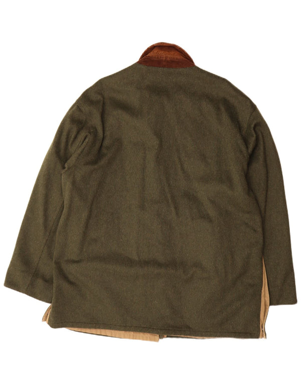 Aquascutum Herre Vendbar Overfrakke UK 42 XL Grøn