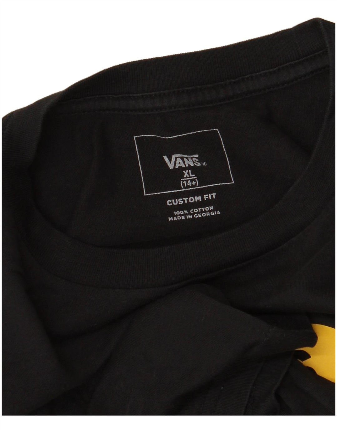 Vans Boys Grafisk Top Langærmet 14-15 år XL Sort Colourblock