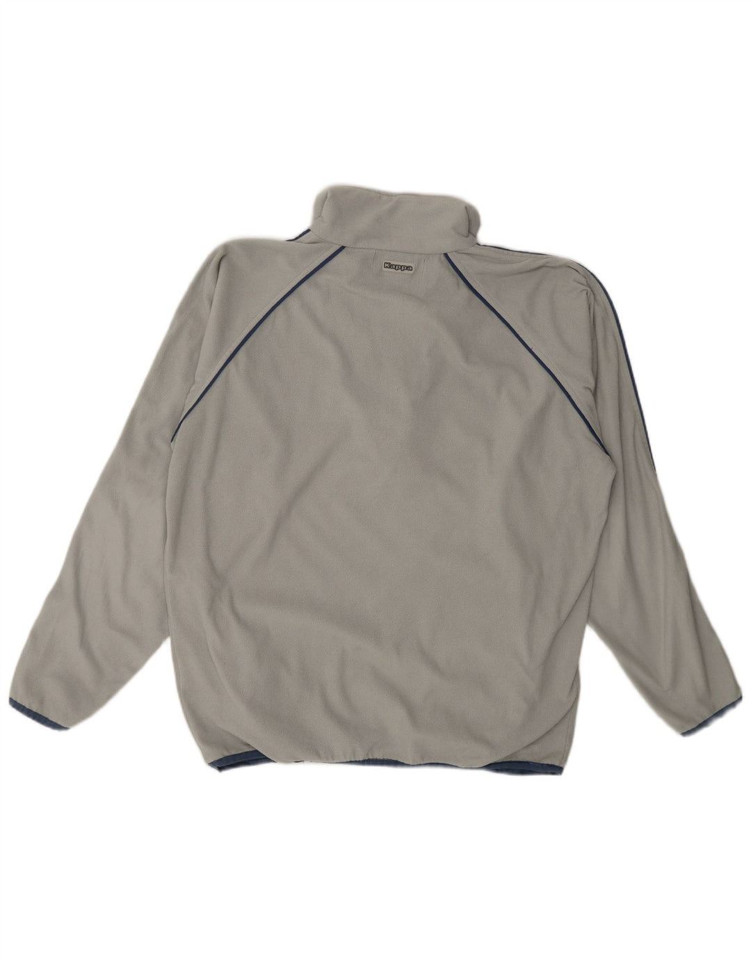 Kappa herre lynlås hals fleece jumper stor grå polyester