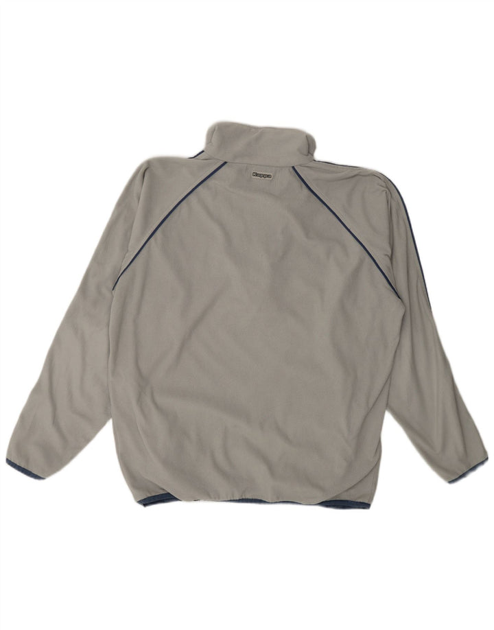 Kappa herre lynlås hals fleece jumper stor grå polyester
