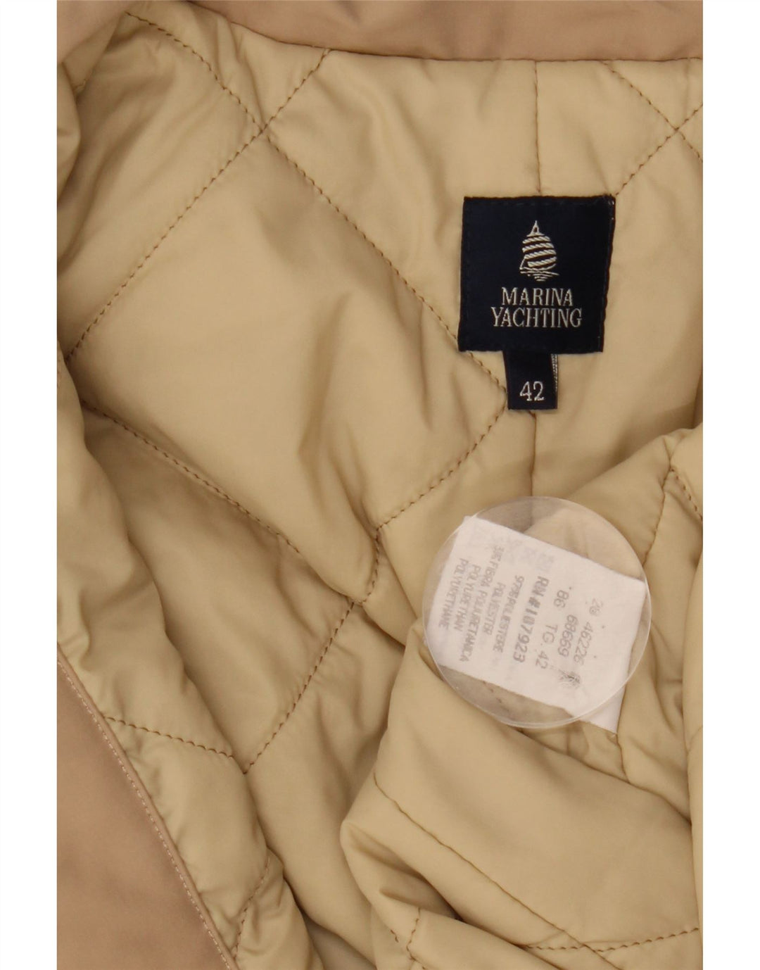 MARINA YACHTING Womens Utility Jacket IT 42 Medium Beige Polyester