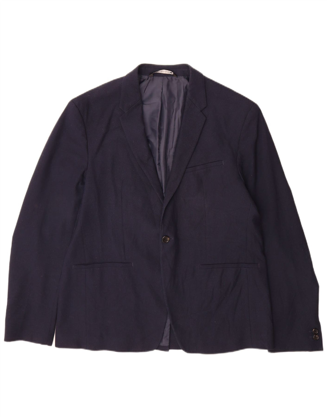 Zara Herre 1-knap blazerjakke EU 54 XL Marineblå
