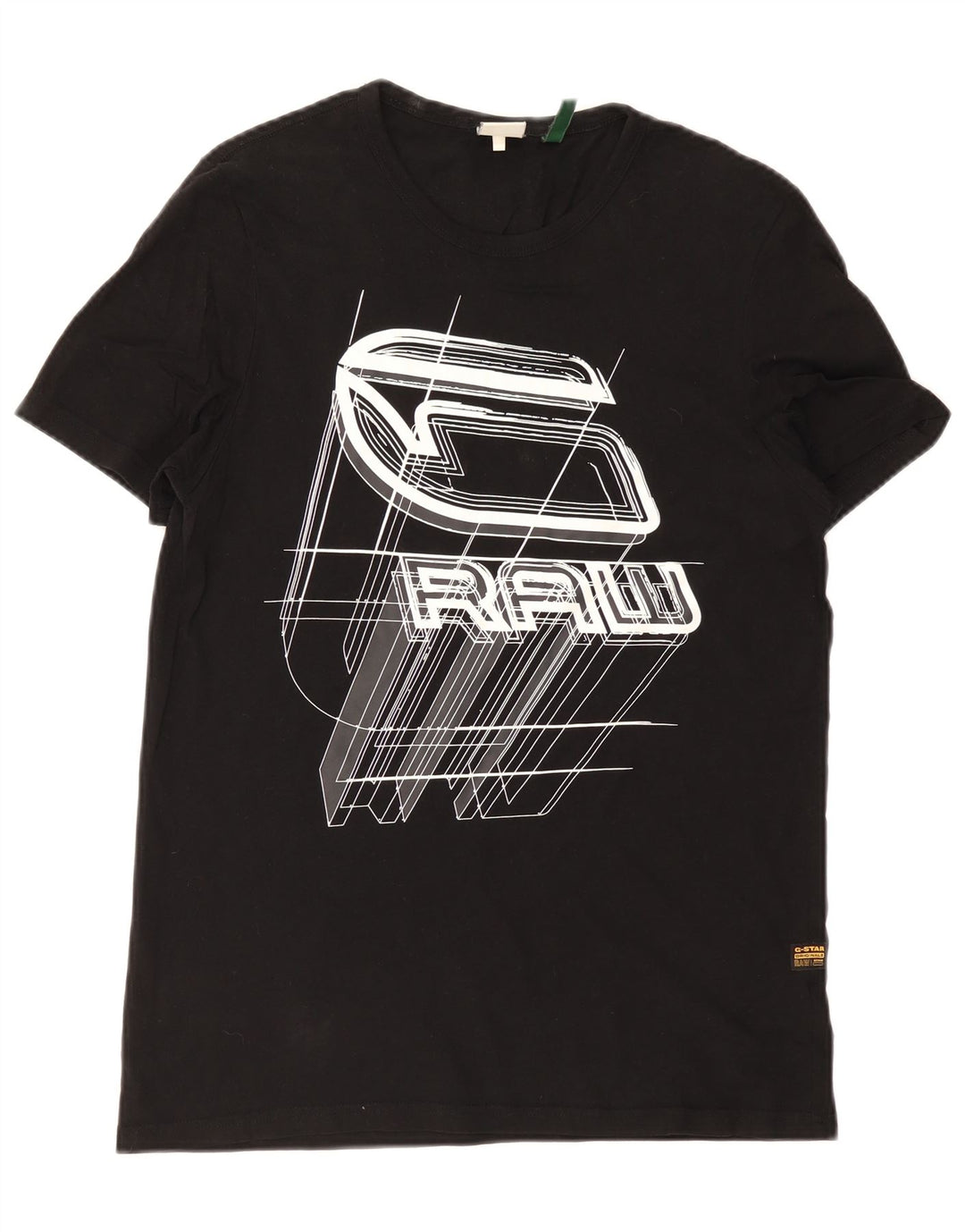 G-Star Herre Grafisk T-Shirt Top Medium Sort Bomuld