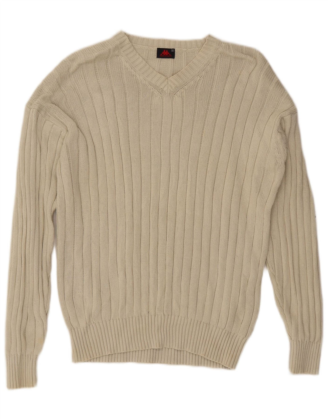 Kappa Herre V-hals sweater XL Beige Bomuld