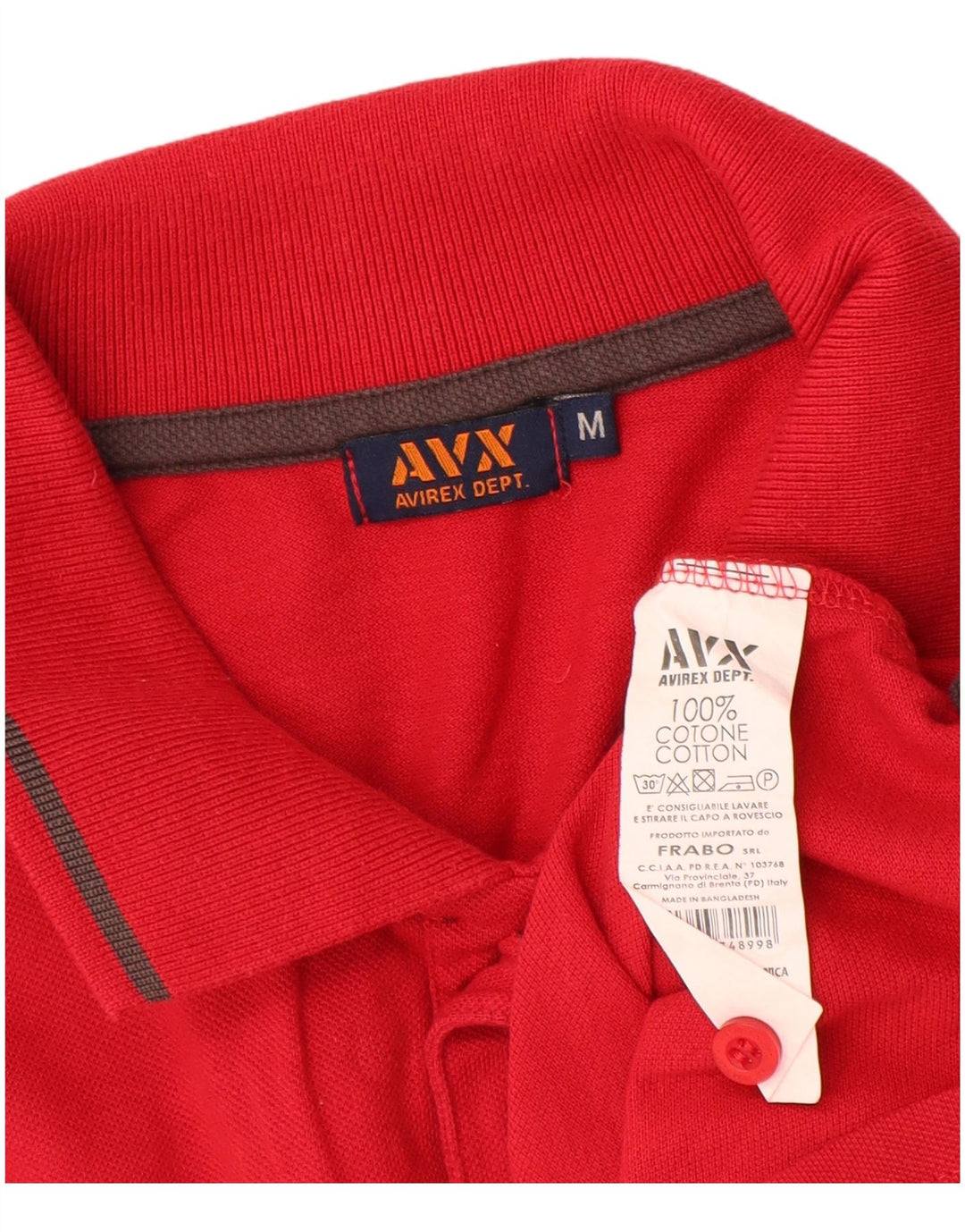 Avirex herre poloshirt Medium rød bomuld