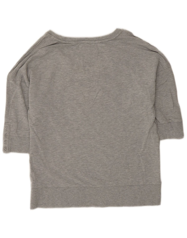 Ted Baker grafisk kortærmet sweatshirt til kvinder størrelse 3 mellemgrå