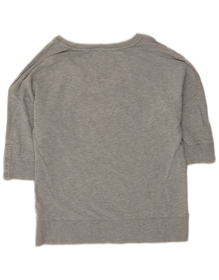 Ted Baker grafisk kortærmet sweatshirt til kvinder størrelse 3 mellemgrå