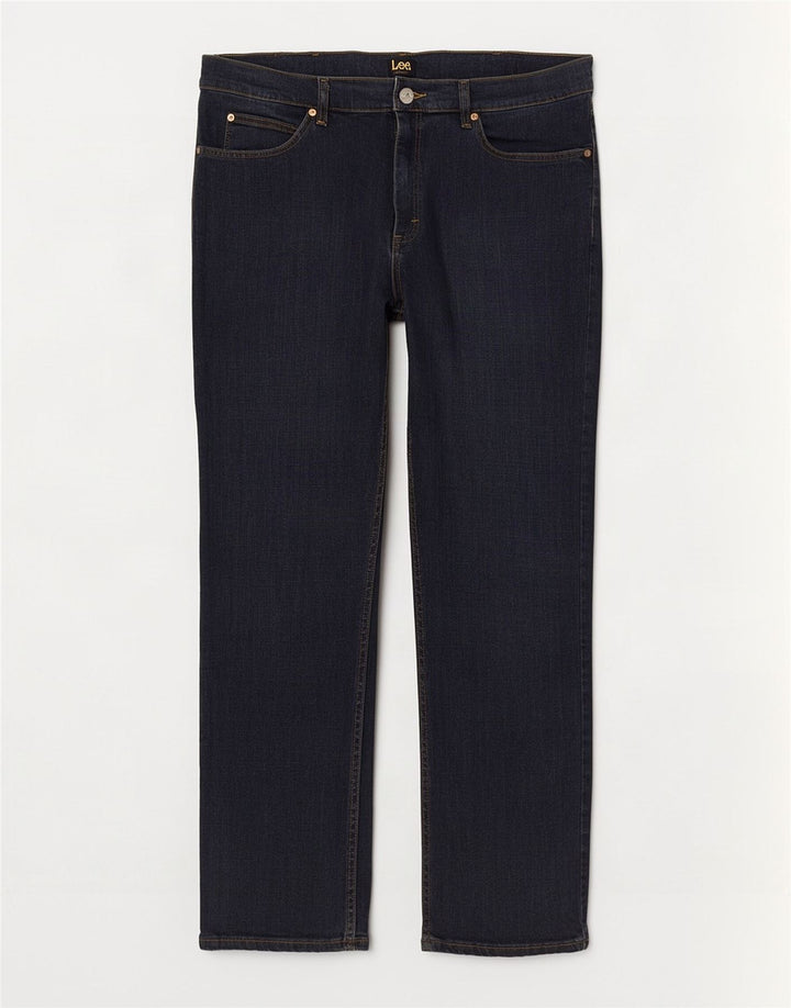 Lee Herre Legendary Regular Fit Straight Jeans W38 L32 Marineblå Bomuld