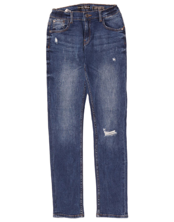 Guess Girls Distressed Skinny Jeans 11-12 år W24 L28 Blå