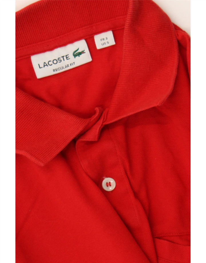 LACOSTE Mens Regular Fit Polo Shirt Size 3 Small Red Cotton Vintage Lacoste and Second-Hand Lacoste from Messina Hembry 