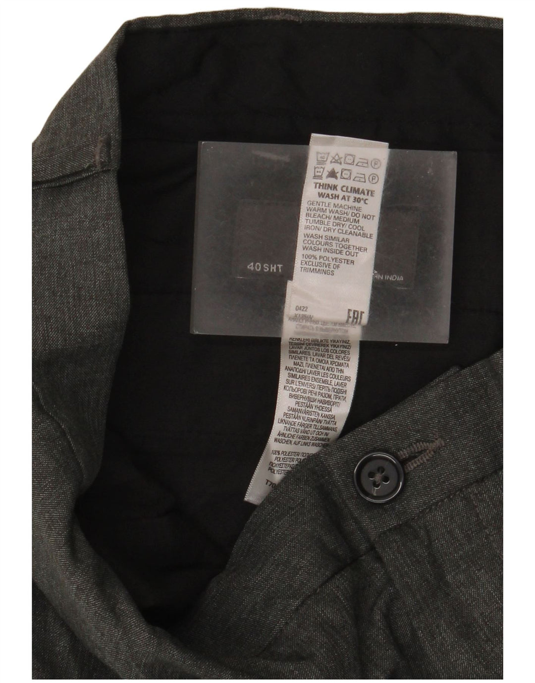 MARKS & SPENCER Slim Fit Chinobukser til mænd W40 L29 Grå polyester