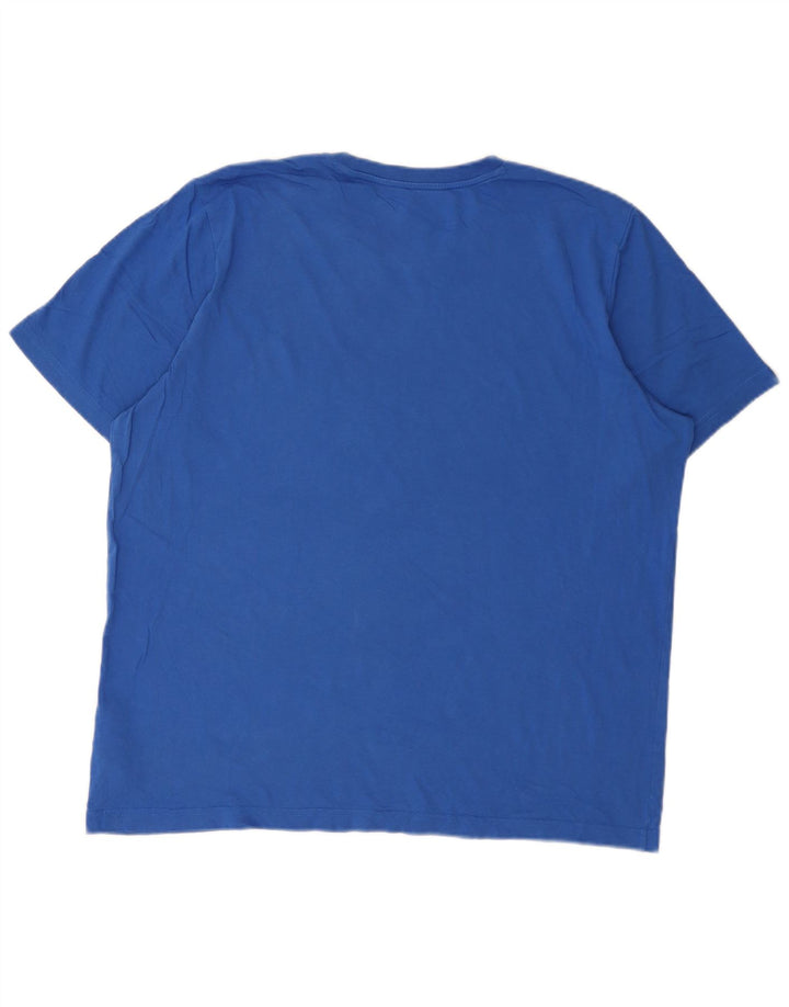 ADIDAS Herre Regular Fit Grafisk T-Shirt Top Stor Blå Bomuld