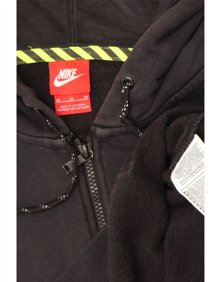 Nike Womens Crop Graphic Oversized hættetrøje med lynlås UK 14 Medium Black