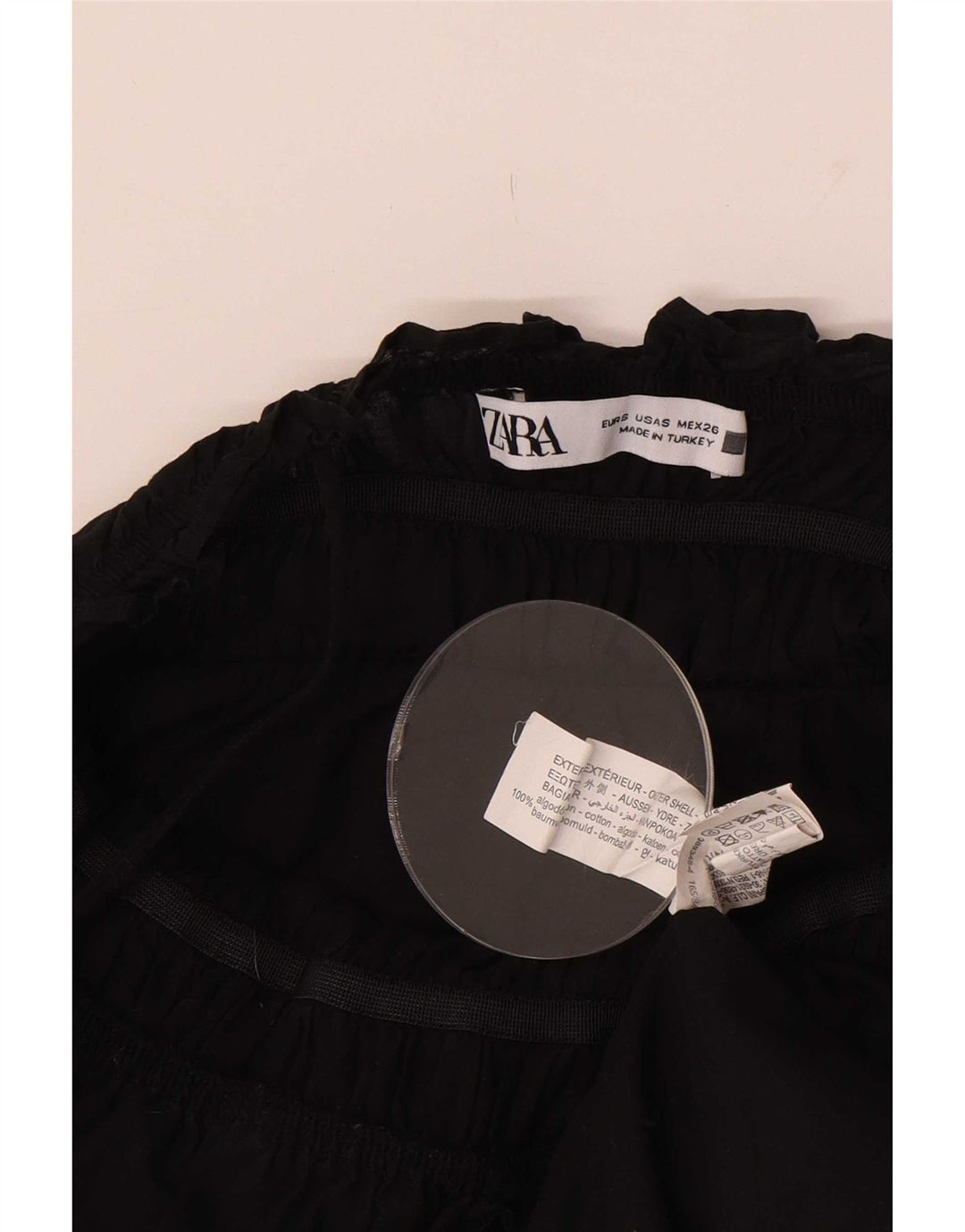 Zara Dame Solkjole UK 10 Small Black Bomuld