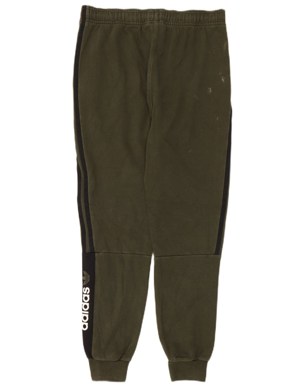 Adidas Drenge Træningsdragt Bukser Joggers 13-14 år Khaki Colourblock
