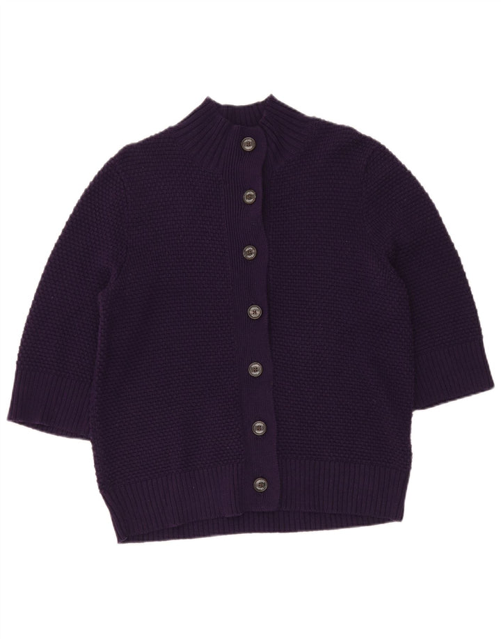 CHAPS 3/4-ærmet cardigantrøje til kvinder UK 12 Medium Lilla