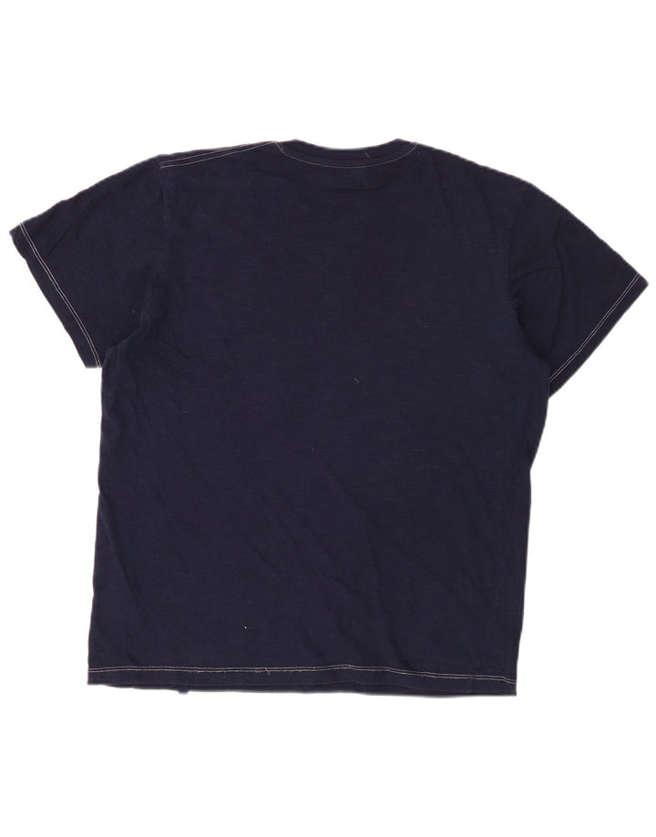 AVIREX Herre grafisk T-shirt Top Medium Navyblå Bomuld