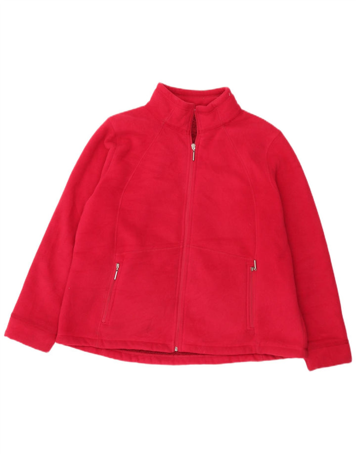 Marks & Spencer Fleecejakke til kvinder UK 20 2XL Rød Polyester