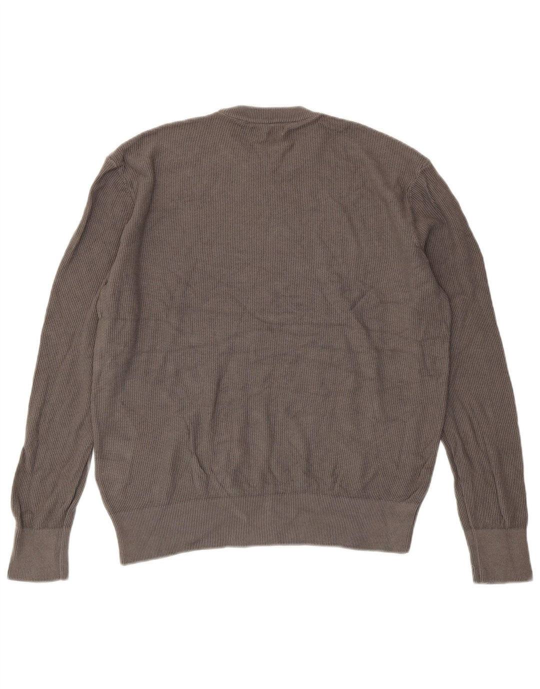 Zara Herre sweater med rund hals, mellemgrå bomuld