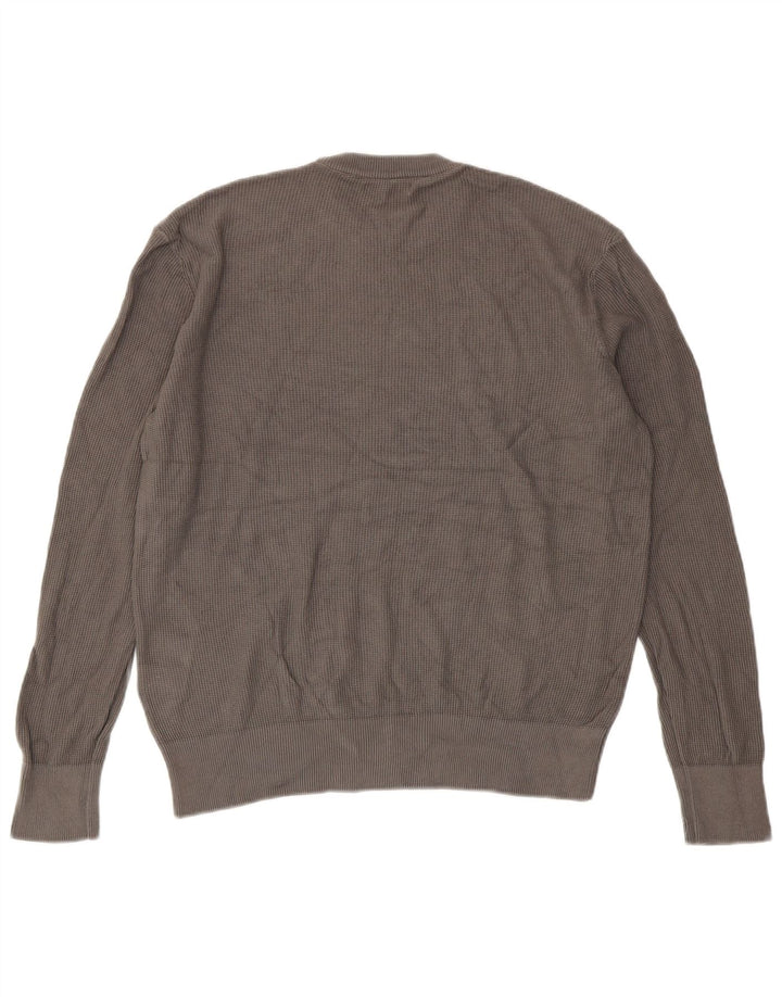 Zara Herre sweater med rund hals, mellemgrå bomuld