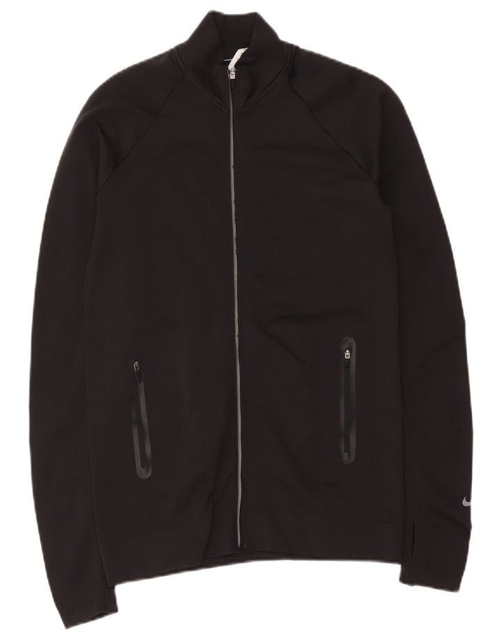 Nike Dame Dri Fit træningsdragt Topjakke UK 10 Lille sort nylon