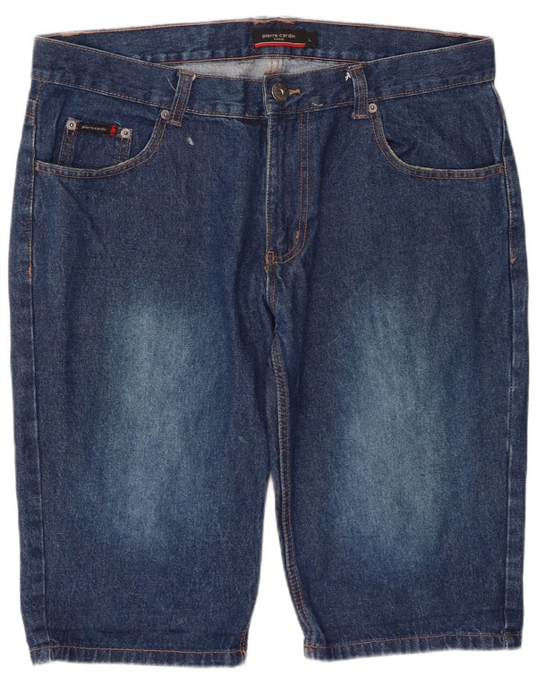 Pierre Cardin Herre Denim Shorts Large W36 Blå Bomuld
