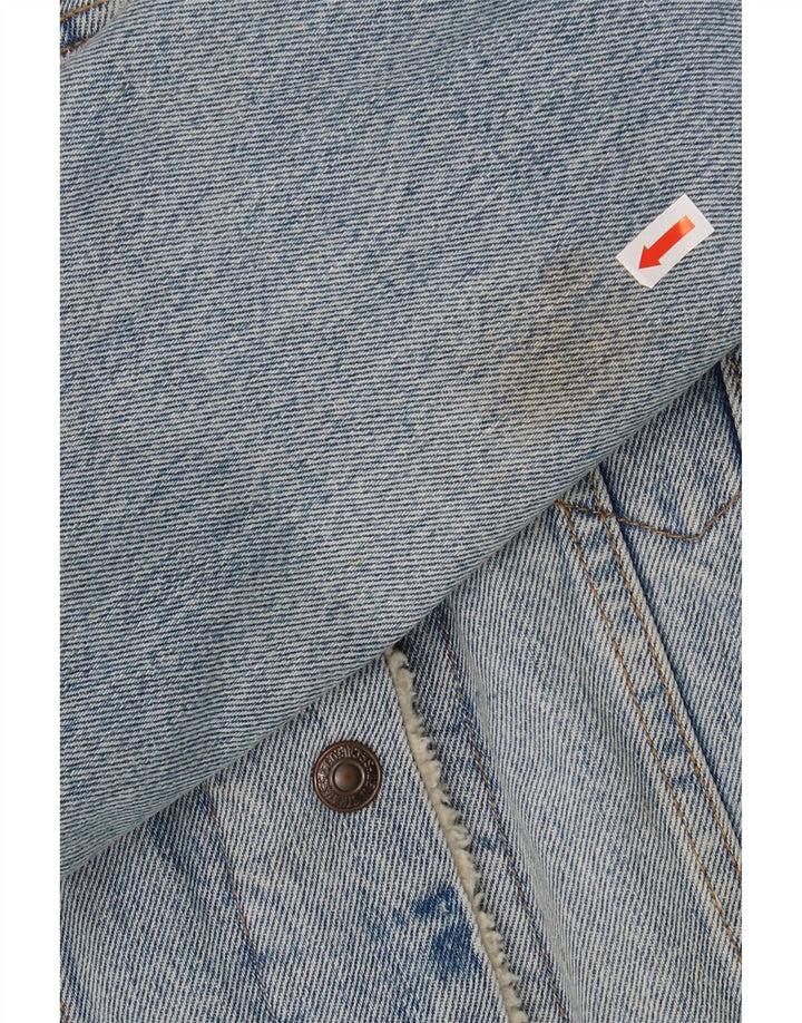 LEVI'S Womens Denim Sherpa Jacket UK 6 XS Blue