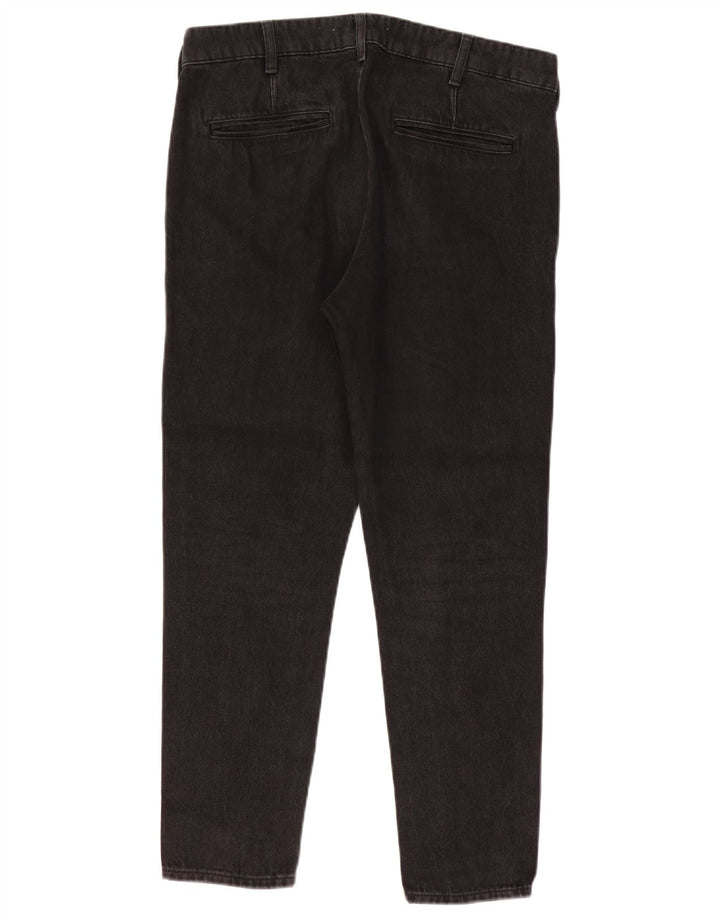 ZARA Herre Slim Jeans EU 42 Large W32 L27 Sort Bomuld