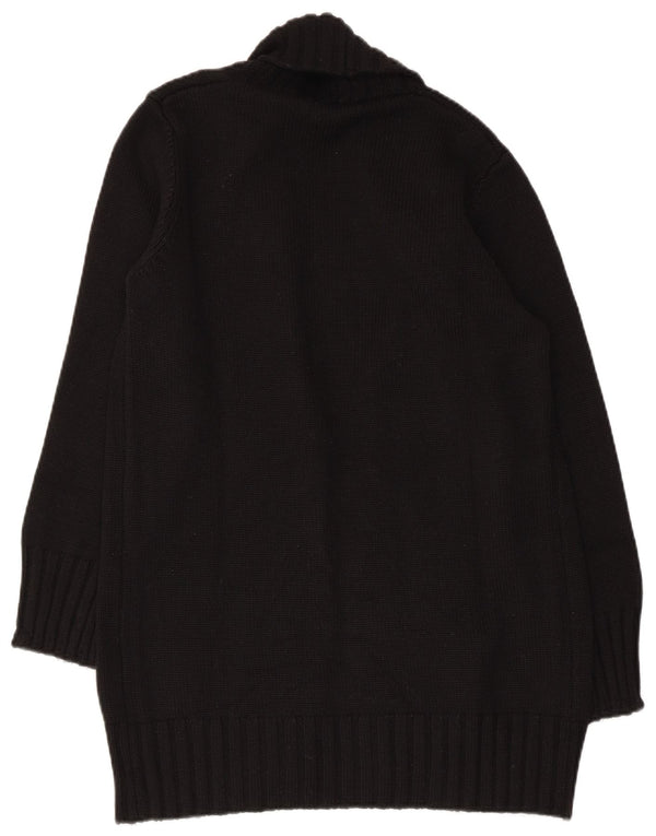 Benetton Womens Open Cardigan Sweater UK 12 Medium Black