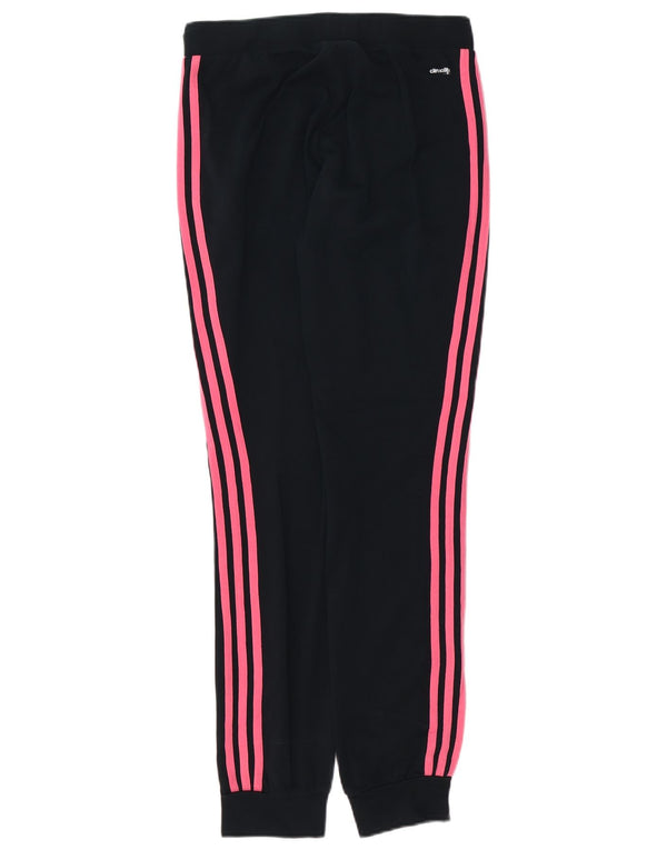 ADIDAS Dame Climalite træningsdragt Bukser Joggers UK 4/6 XS sort bomuld