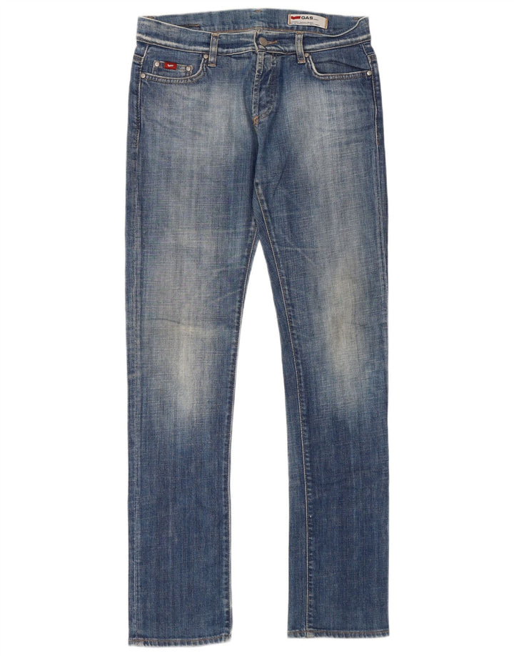 Gas Dame Slim Jeans W31 L34 Blå Bomuld