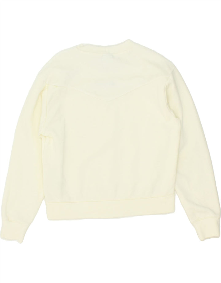 CHAMPION Womens Graphic Sweatshirt Jumper UK 10 Small Off White Cotton Vintage Champion and Second-Hand Champion from Messina Hembry 