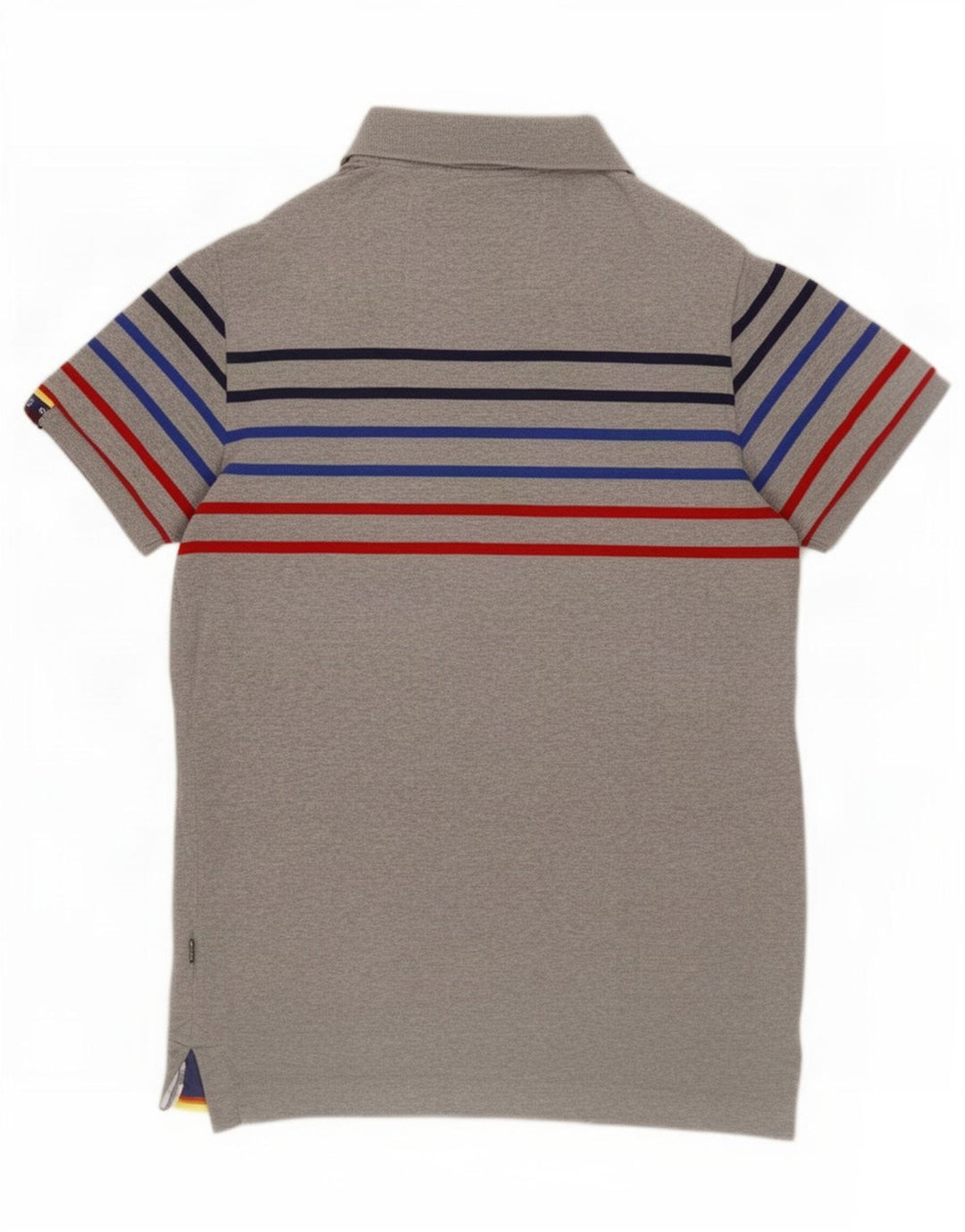 Superdry herre poloshirt mellemgrå stribet bomuld