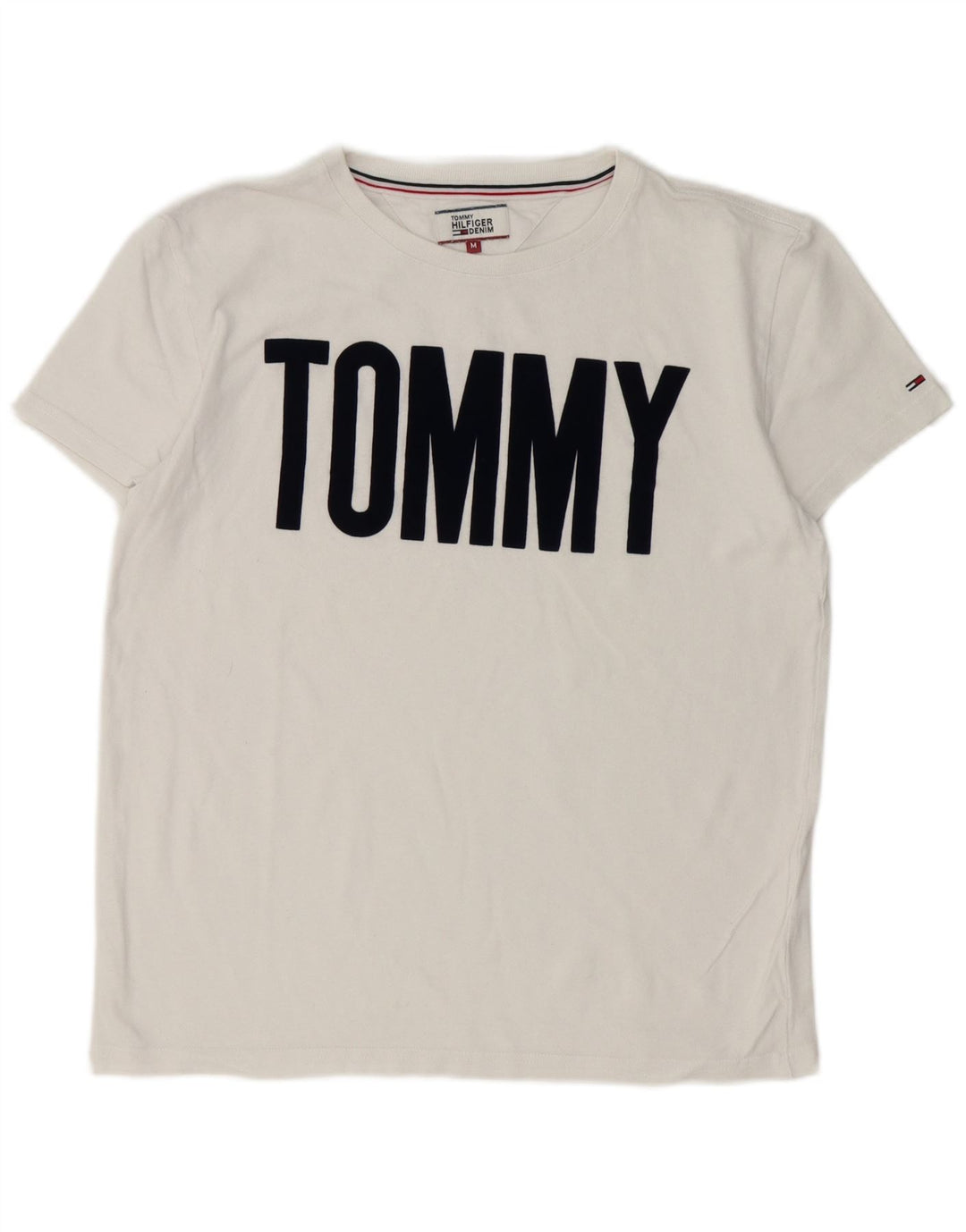 Tommy Hilfiger Herre grafisk T-shirt Top Medium White