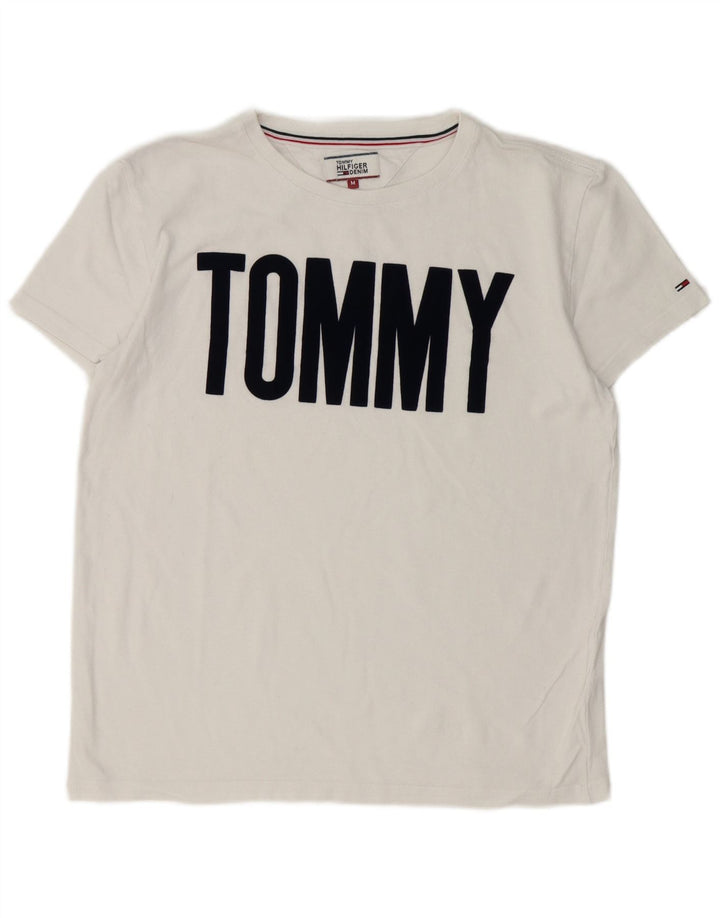 Tommy Hilfiger Herre grafisk T-shirt Top Medium White