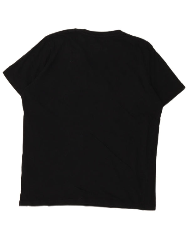 DIESEL Herre T-Shirt Top Medium Sort Bomuld