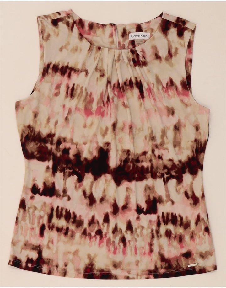 Calvin Klein Damebluse Top UK 12 Medium Multicolored Tie Dye